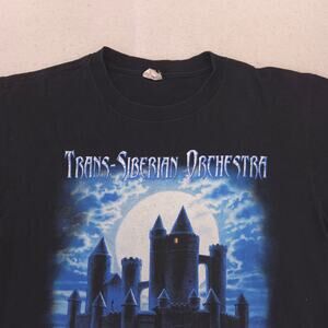 Trans Siberian Orchestra Band Crew Neck Graphic T Shirt Mens Size M Black